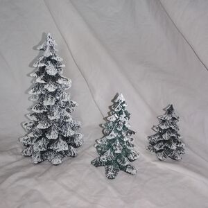 Vintage Retired Department 56 Snow Village Pine Trees